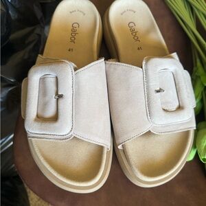 Gabor suede slides